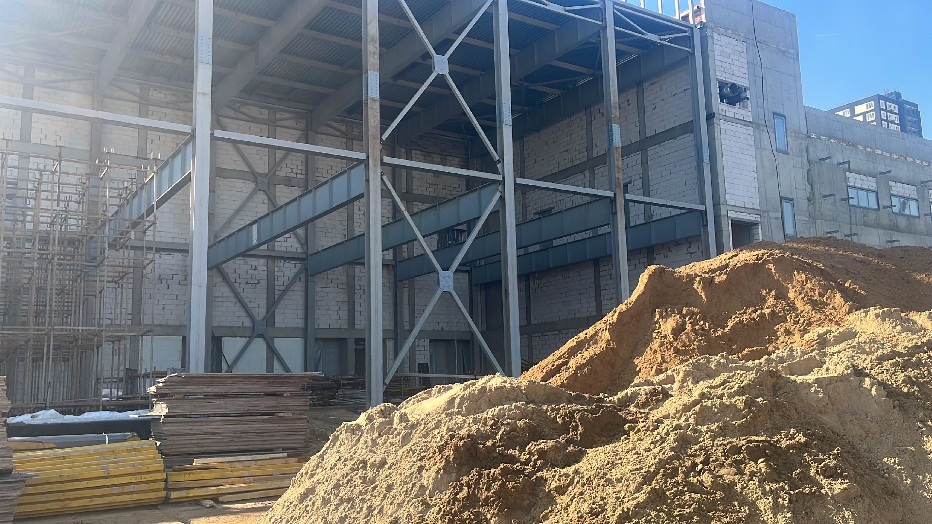 школа, новая школа, строительные работы, строительство школы,