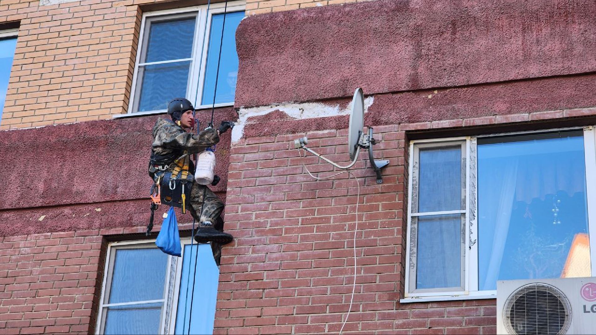 люберцы, ремонт, промышленные альпинисты, фасад,