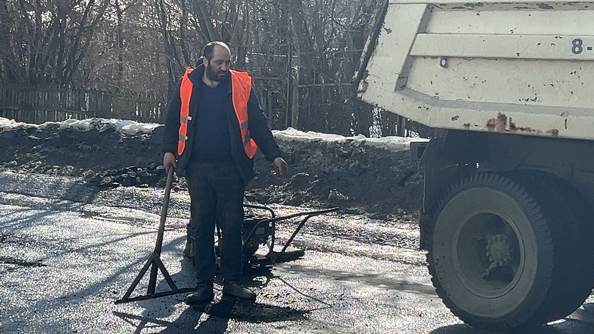 Солнечногорск, ямочный ремонт, дороги, ремонт дороги, рабочие,