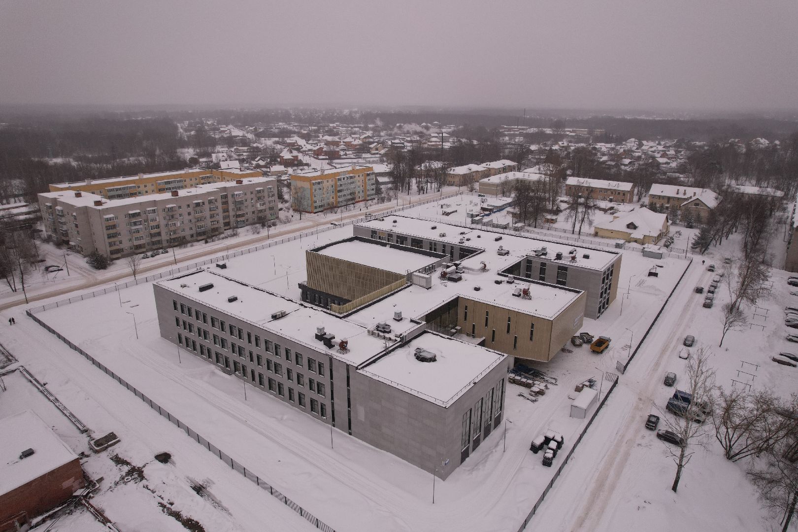 видео с коптера, орехово-зуево, школа,