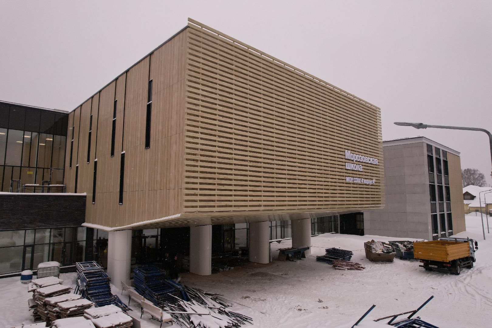 видео с коптера, орехово-зуево, школа,