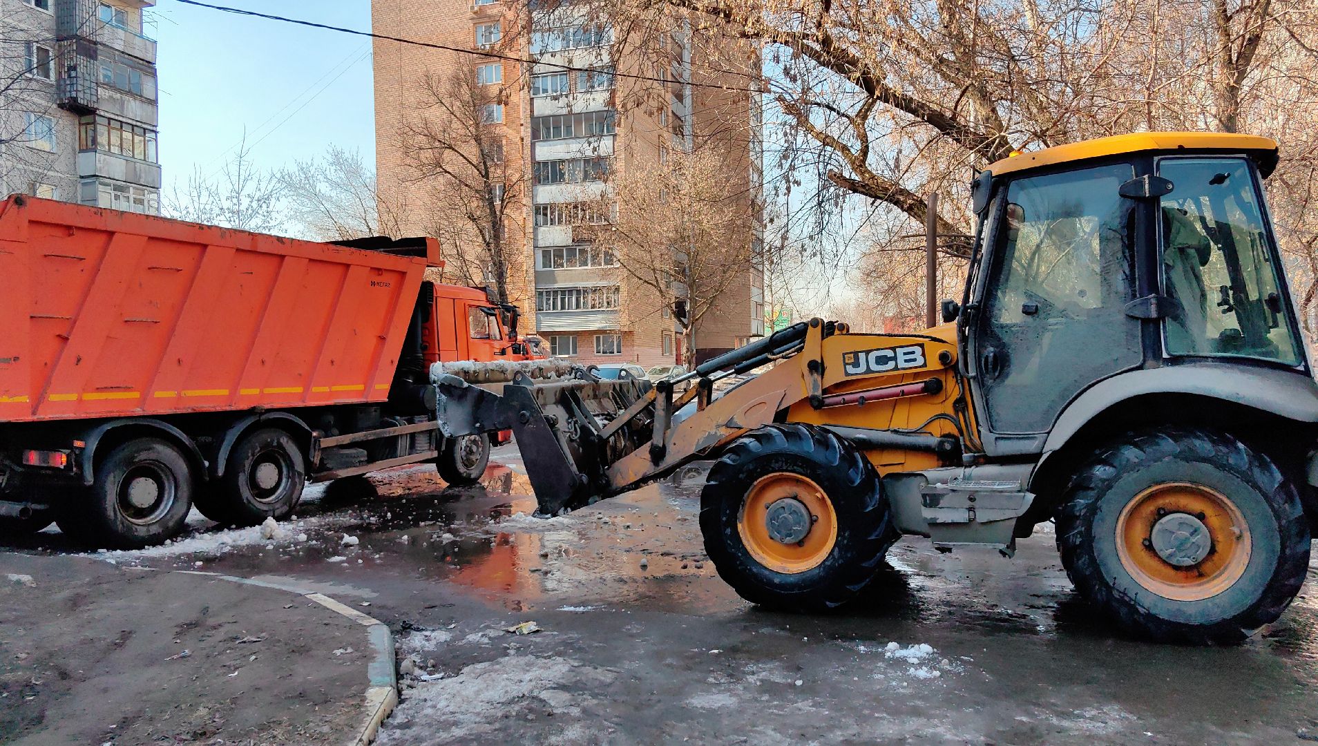 улицы, уборка, снег, тротуары,