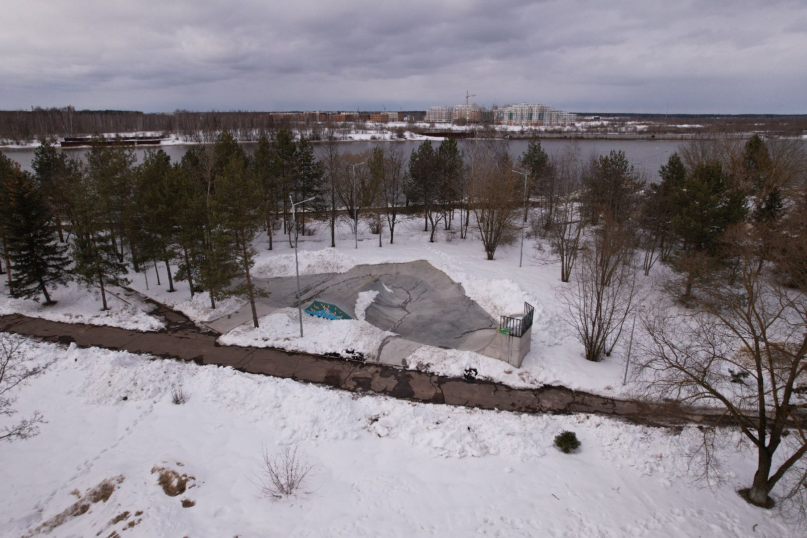 видео с коптера, дубна, строительство,