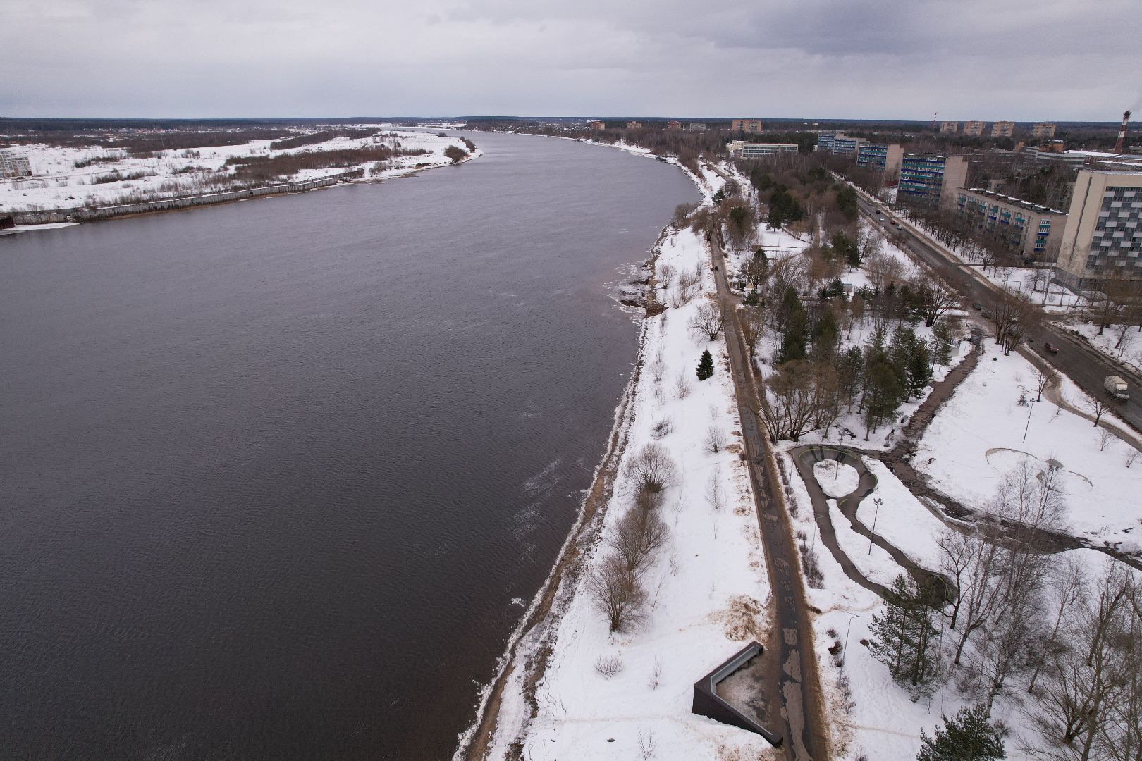 видео с коптера, дубна, строительство,