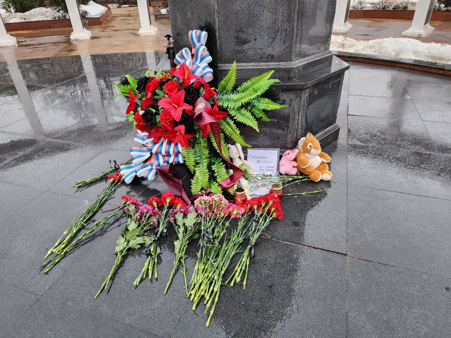 пушкино, мемориал, теракт, теракт в крокус сити холле, жители,