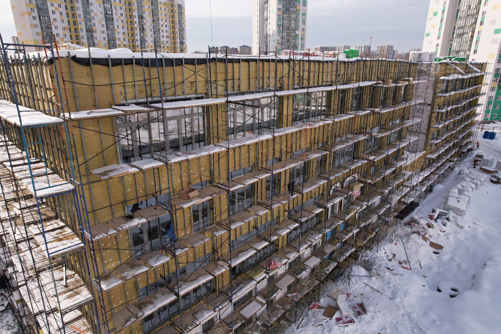 видео с коптера, школа, мытищи,