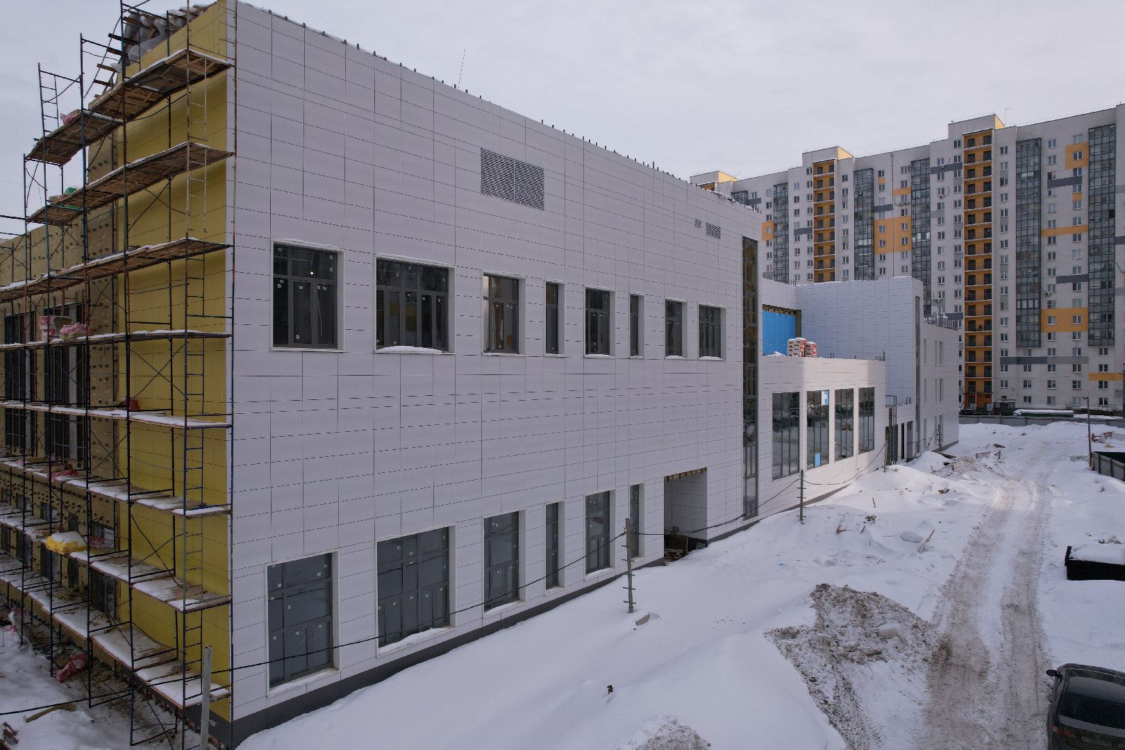 видео с коптера, школа, мытищи,