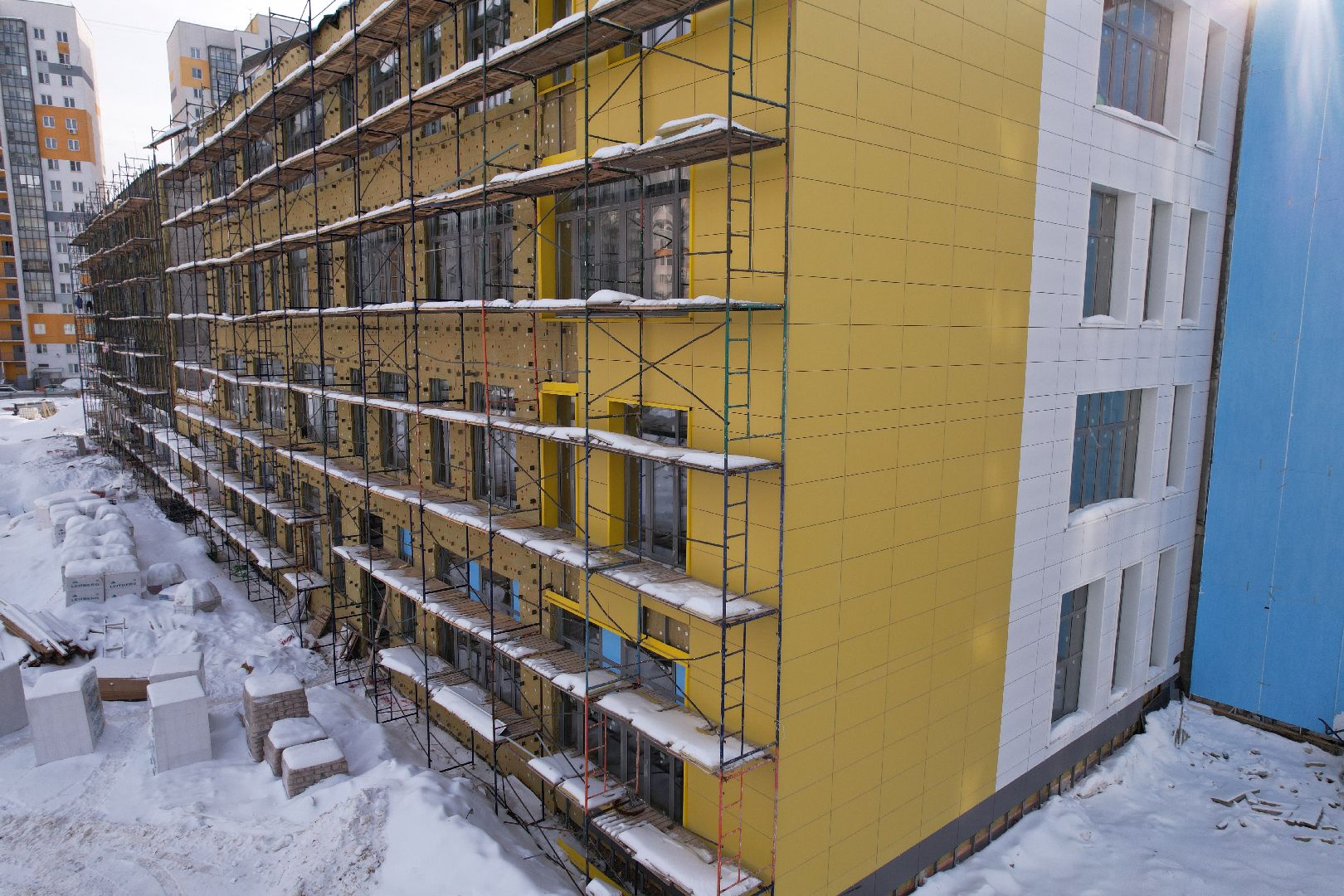 видео с коптера, школа, мытищи,