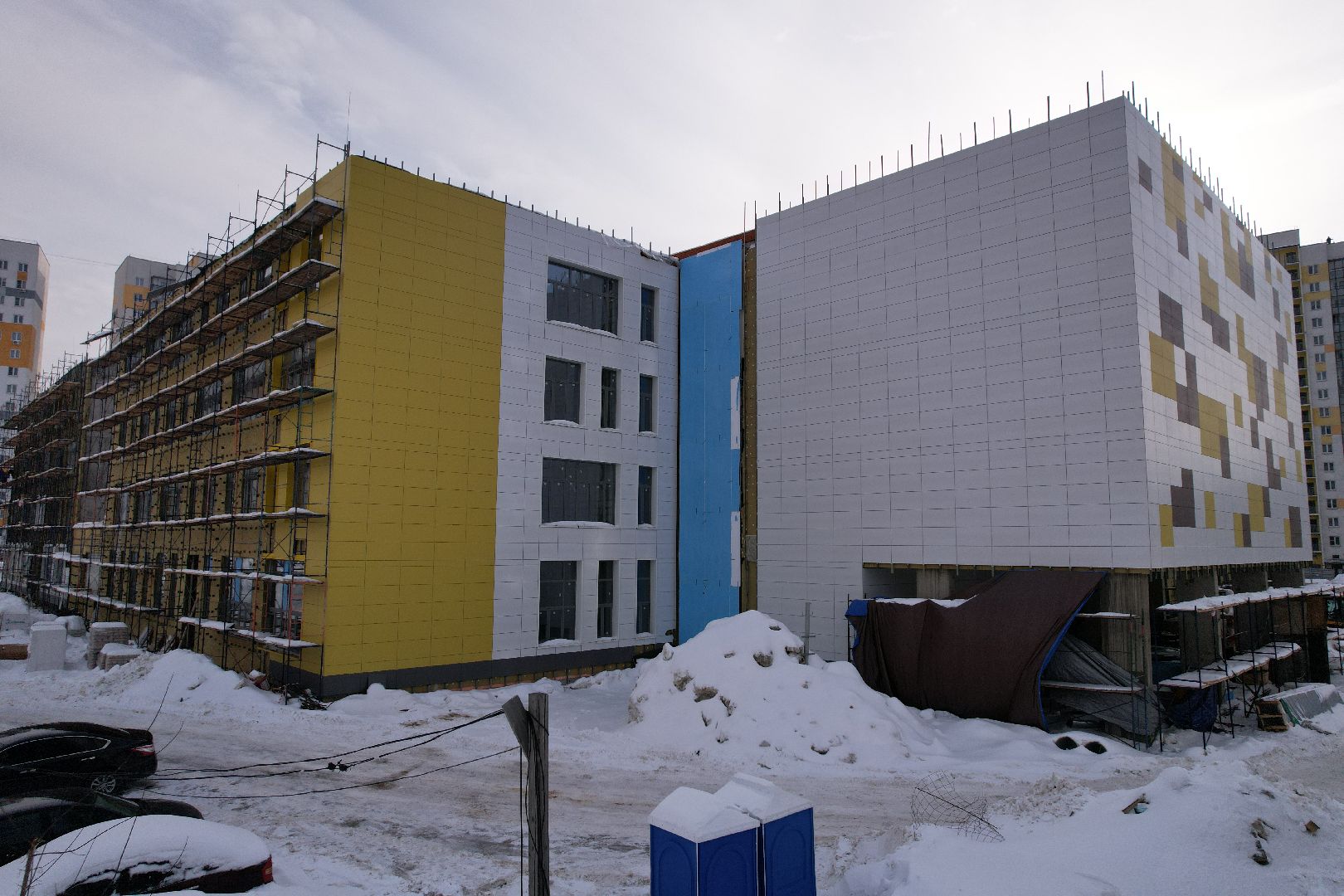 видео с коптера, школа, мытищи,