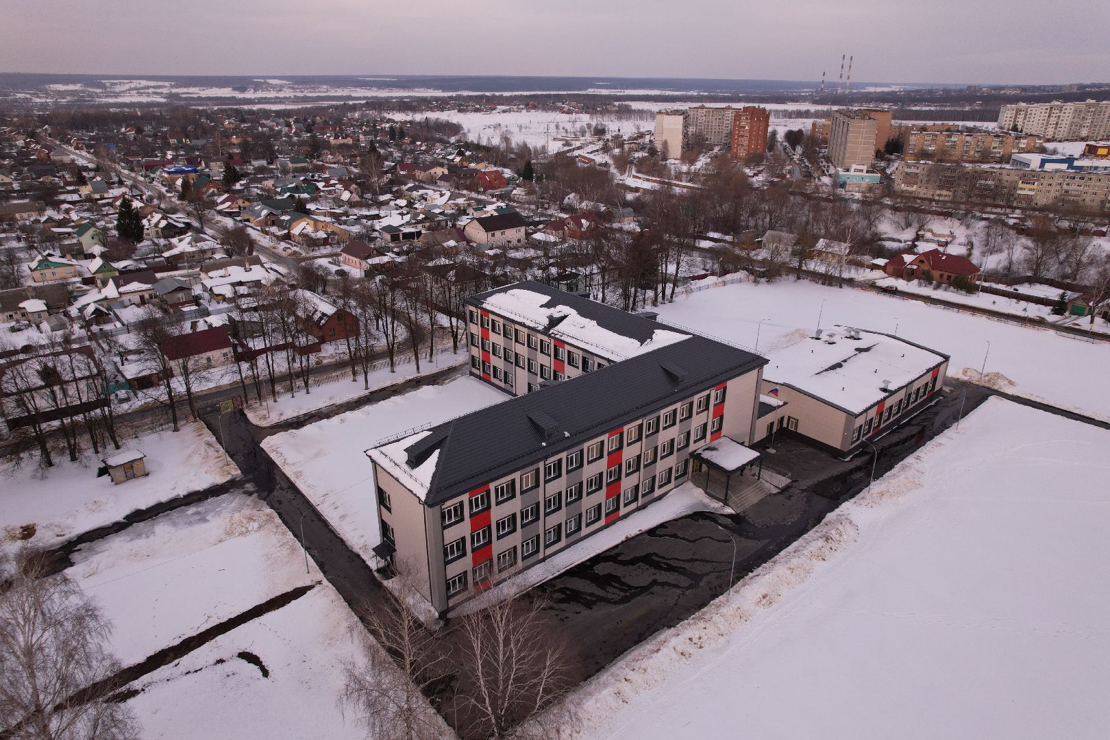 видео с коптера, школа, кашира,