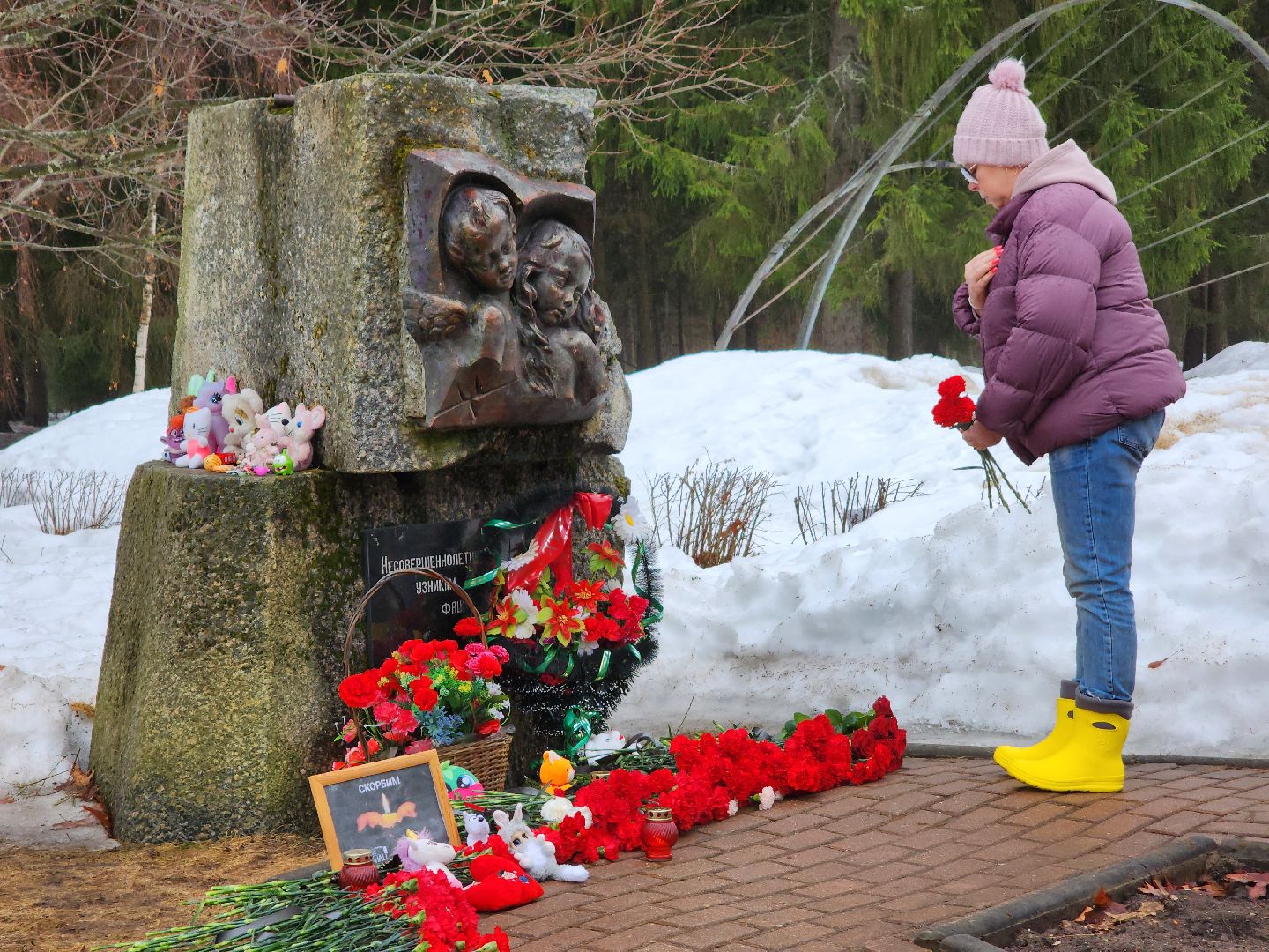Скорбь, Акция, Мемориал, Теракт, Цветы, Дубна,