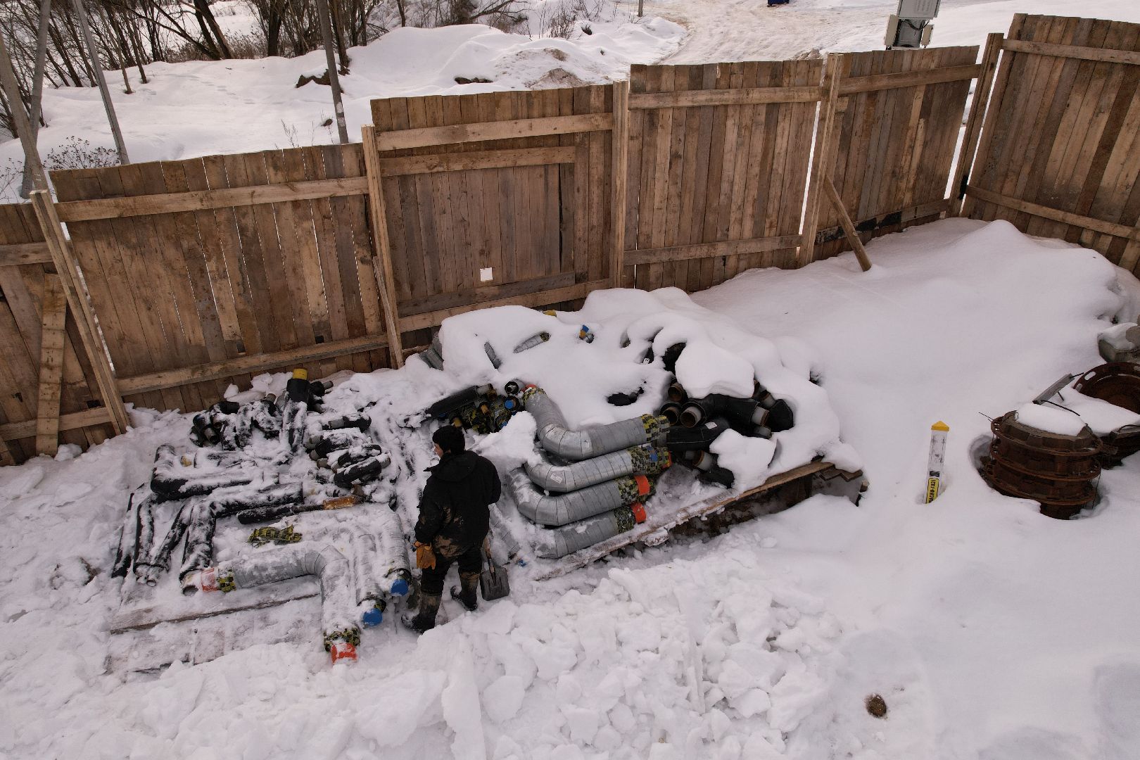 видео с коптера, котельная, клин,