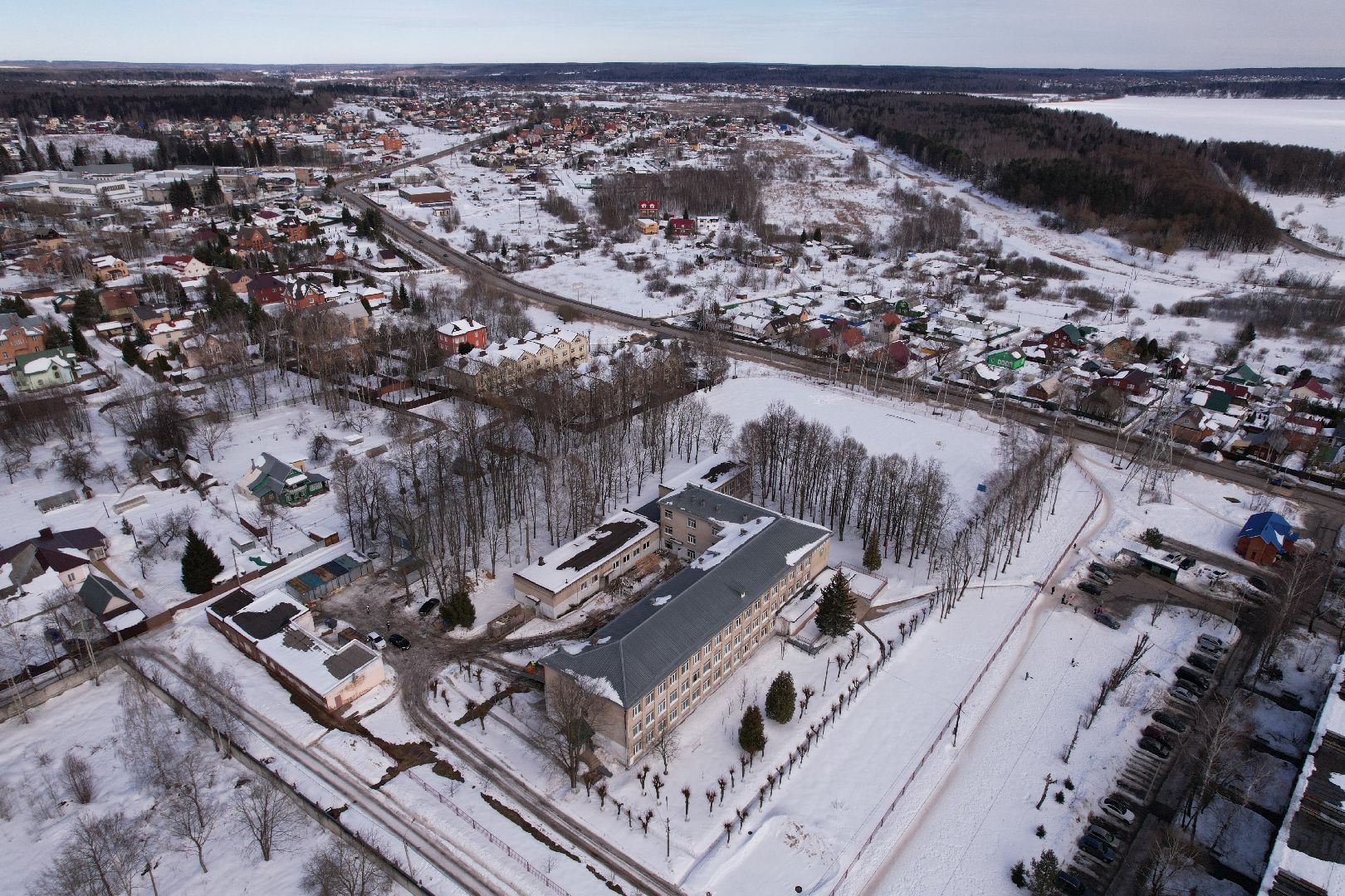 видео с коптера, лицей, солнечногорск,