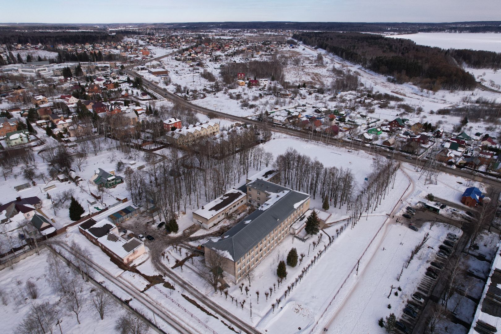 видео с коптера, лицей, солнечногорск,