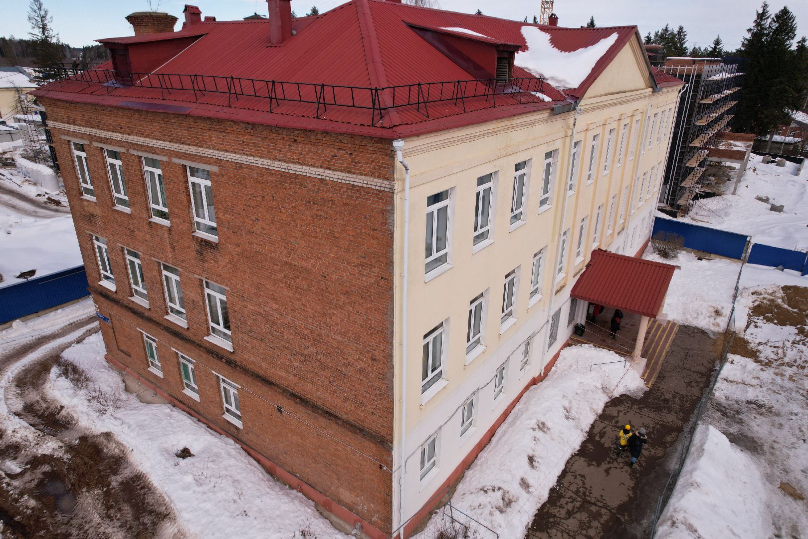 видео с коптера, школа, солнечногорск,