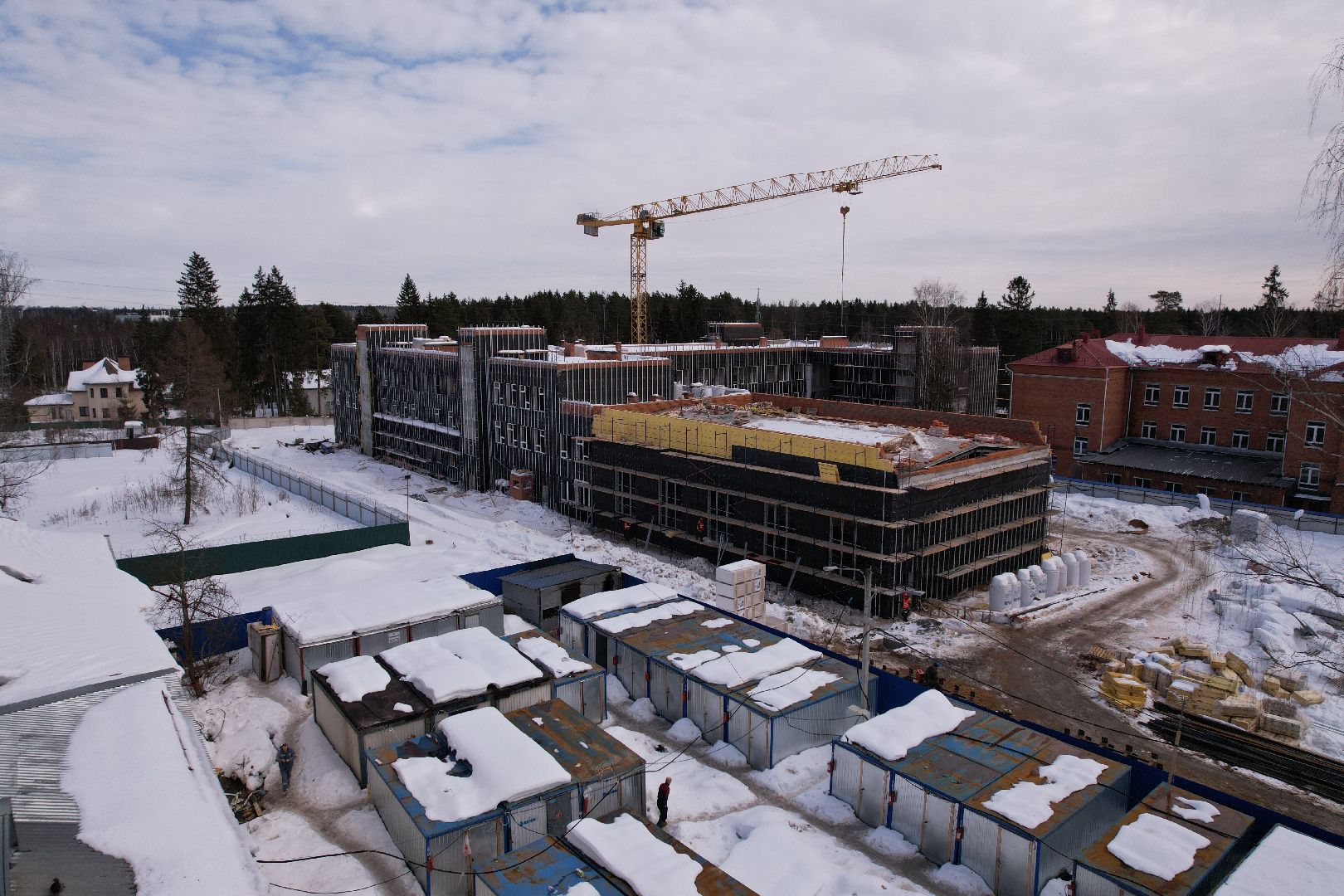 видео с коптера, школа, солнечногорск,