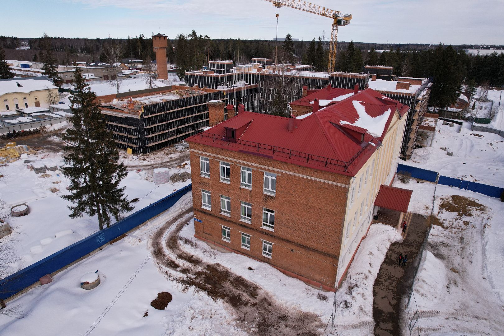 видео с коптера, школа, солнечногорск,