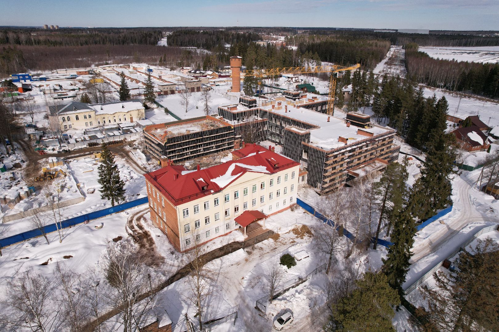 видео с коптера, школа, солнечногорск,
