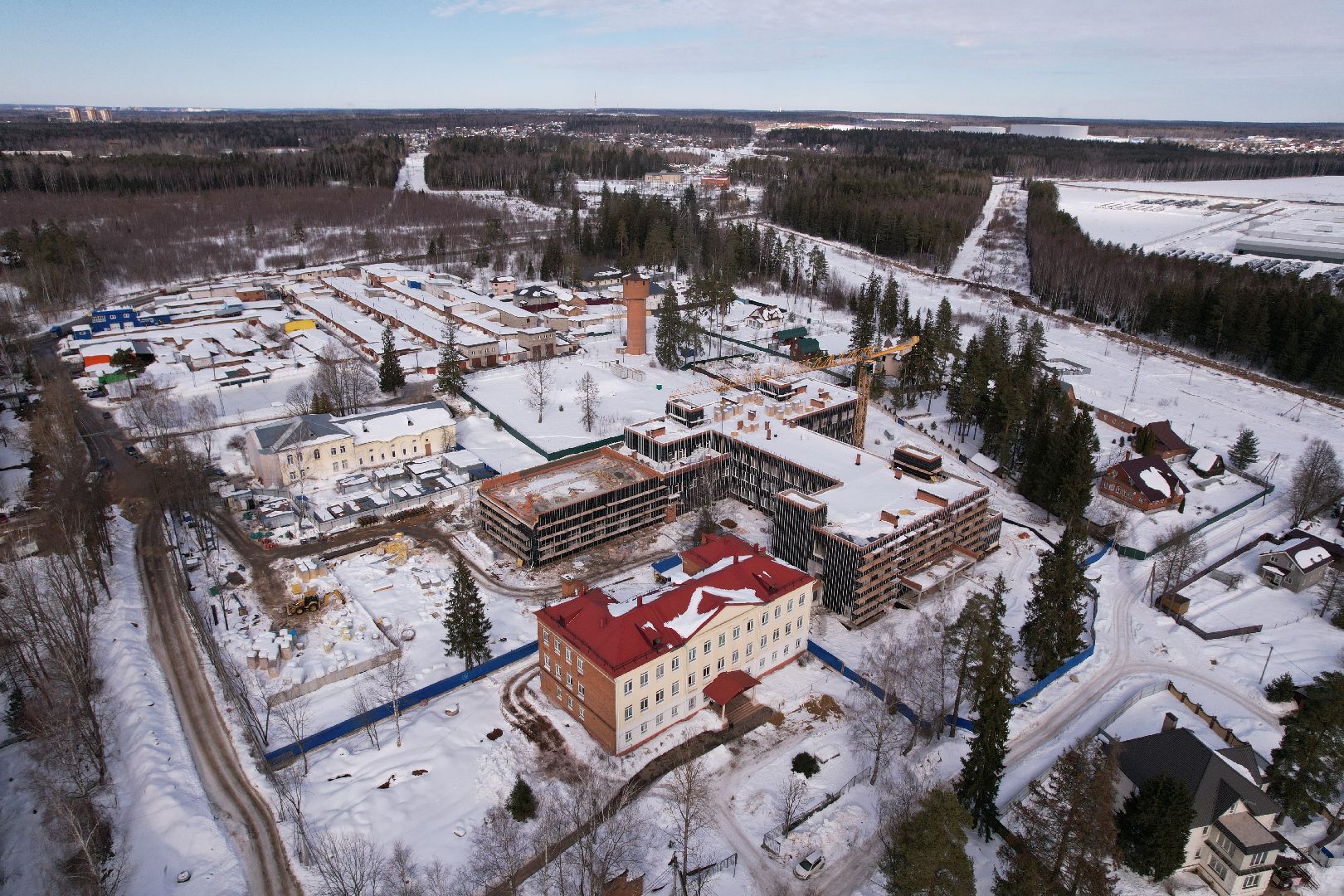 видео с коптера, школа, солнечногорск,