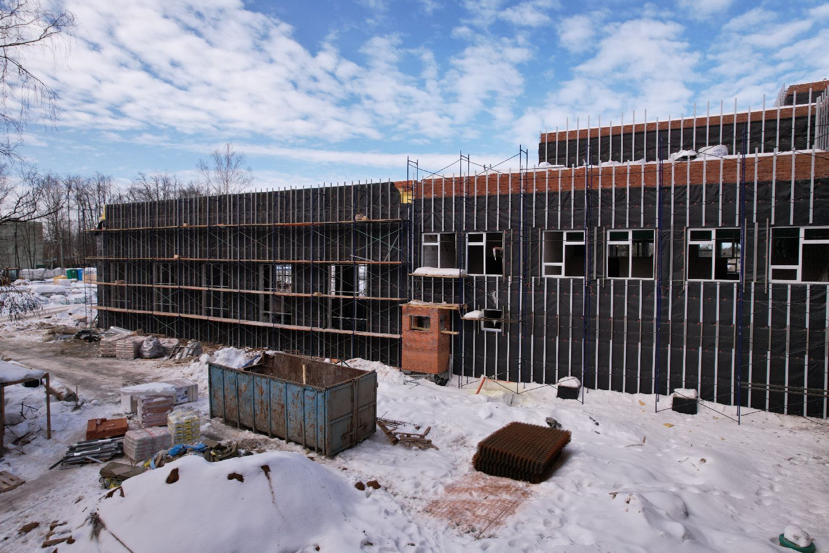 видео с коптера, школа, солнечногорск,