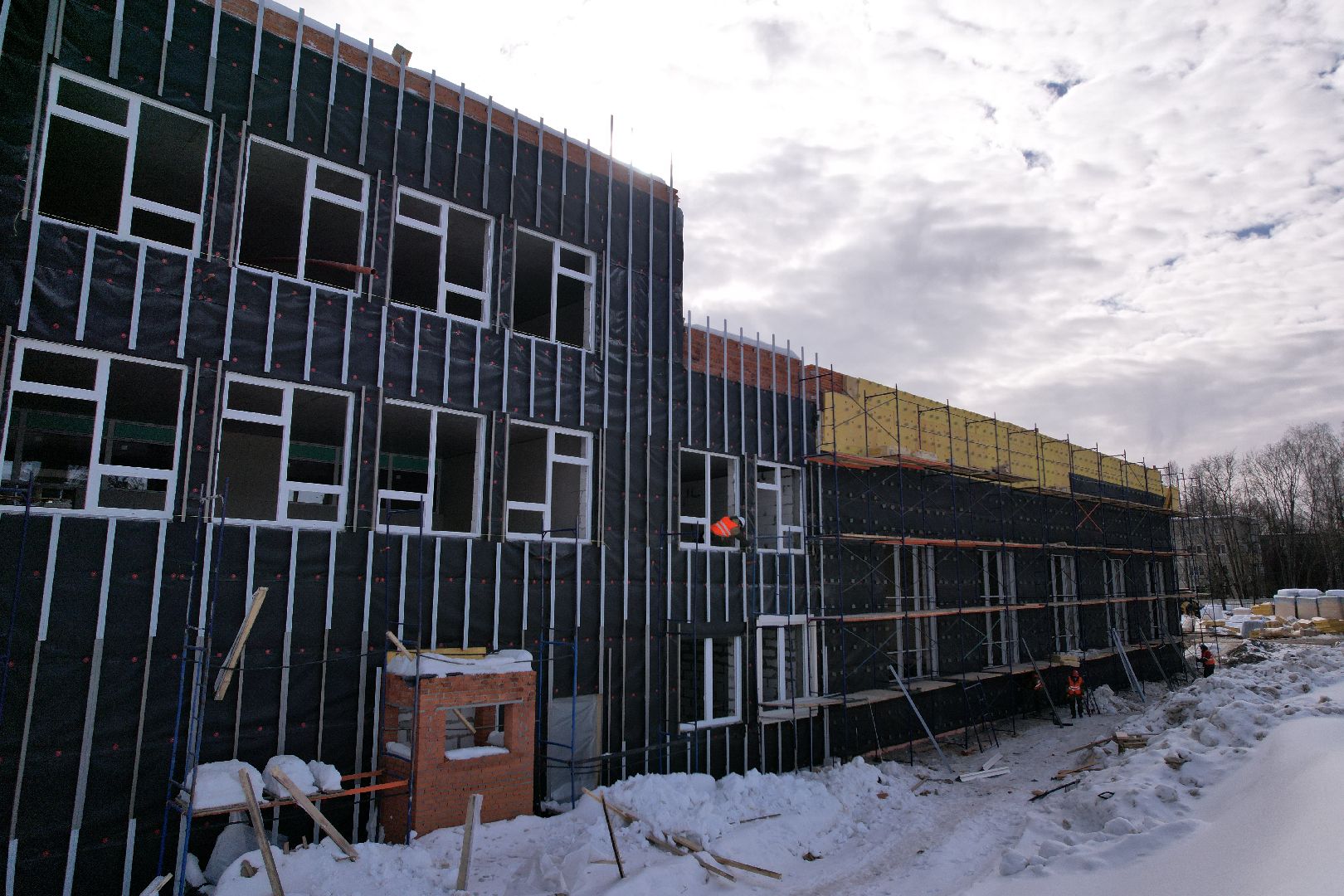 видео с коптера, школа, солнечногорск,