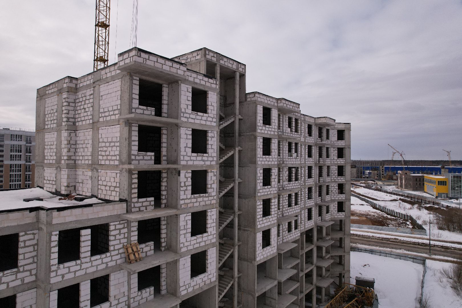 видео с коптера, дом, дубна,