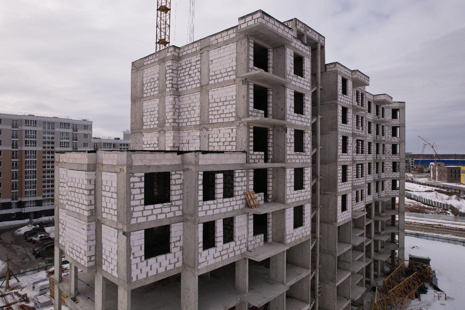 видео с коптера, дом, дубна,