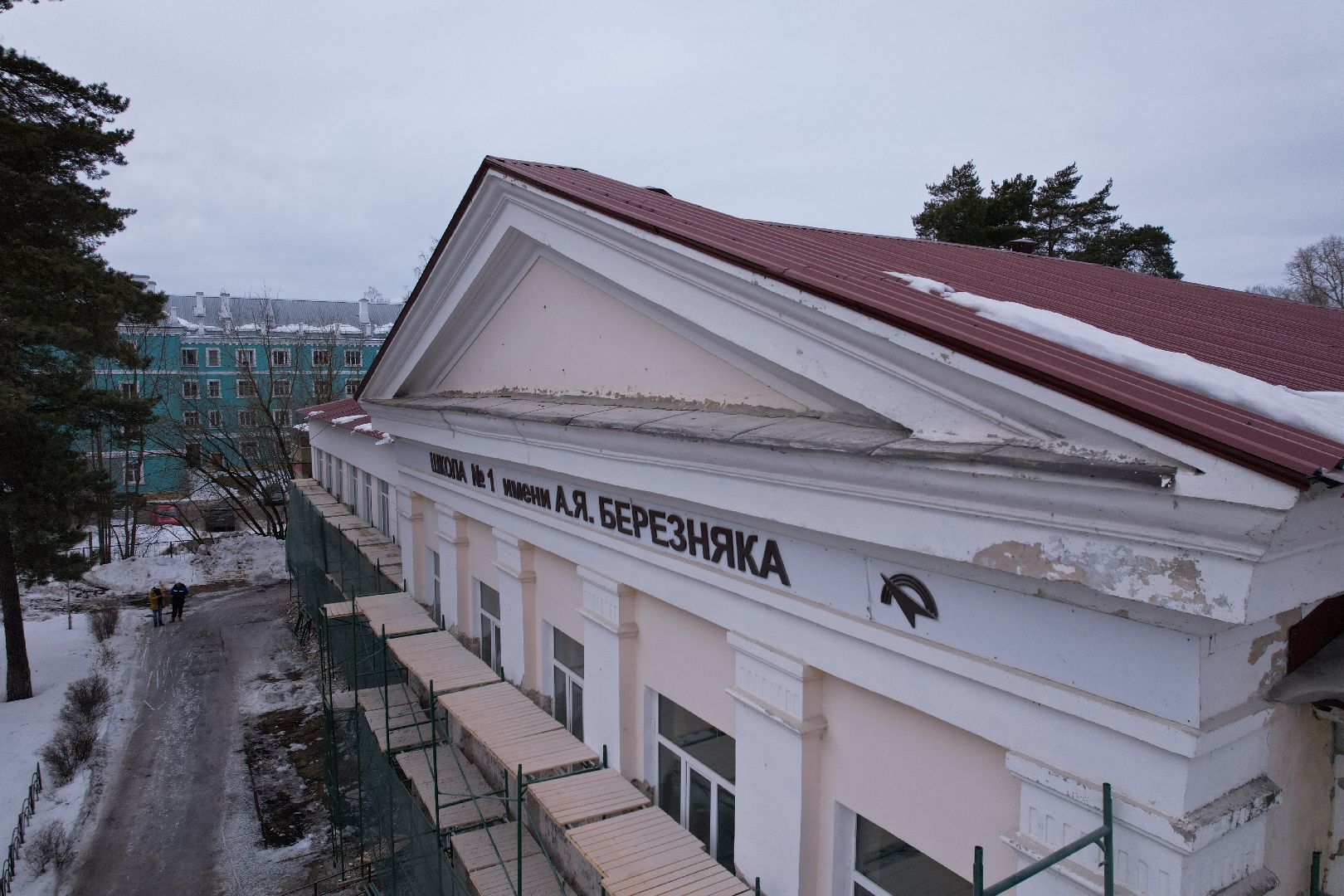 видео с коптера, школа, дубна,