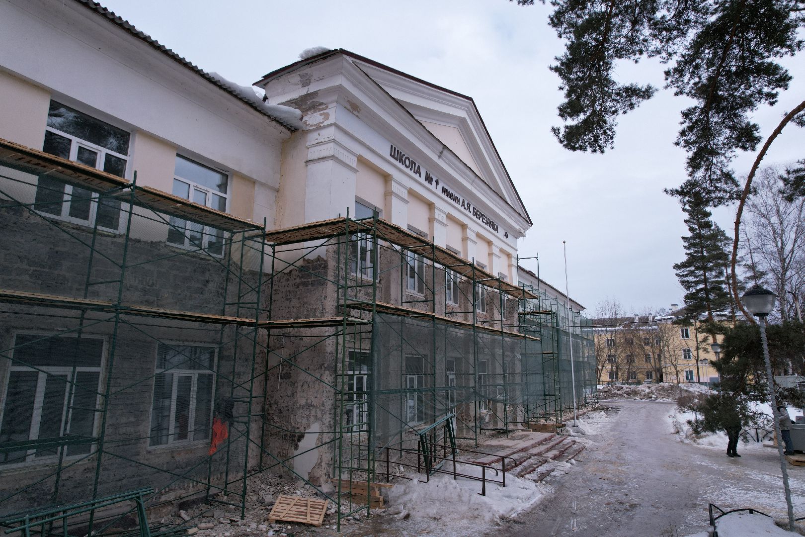 видео с коптера, школа, дубна,