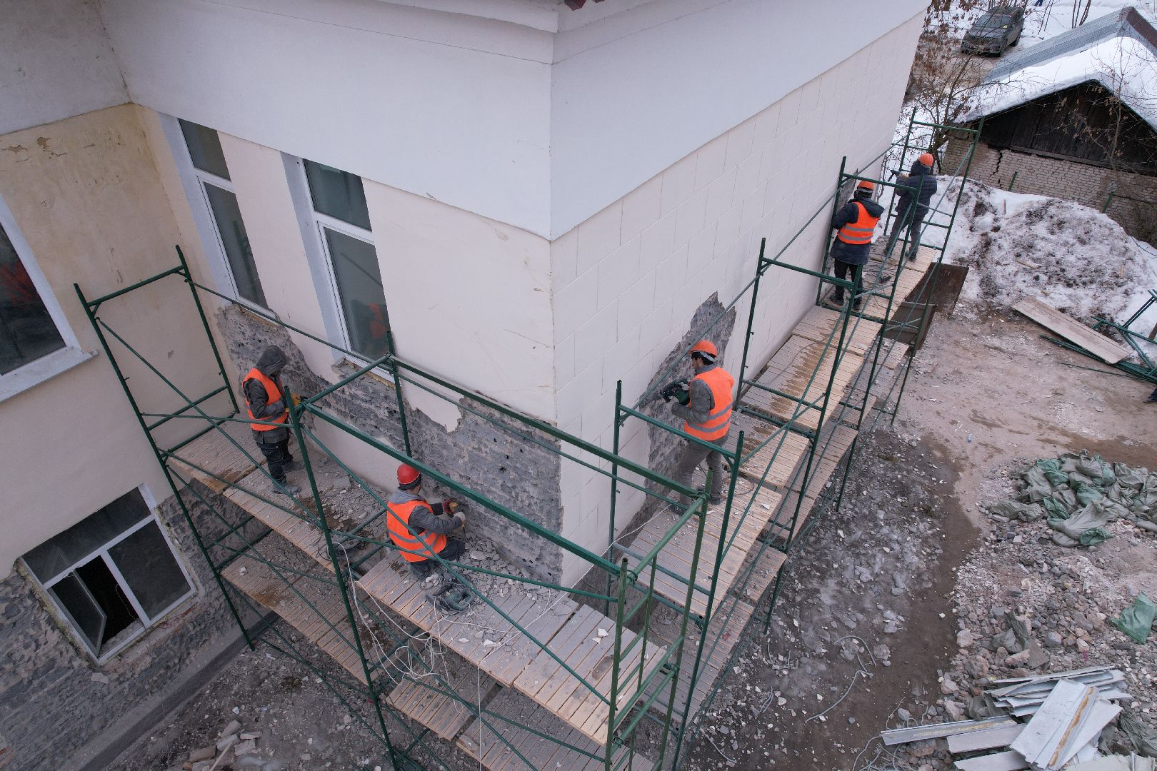 видео с коптера, школа, дубна,