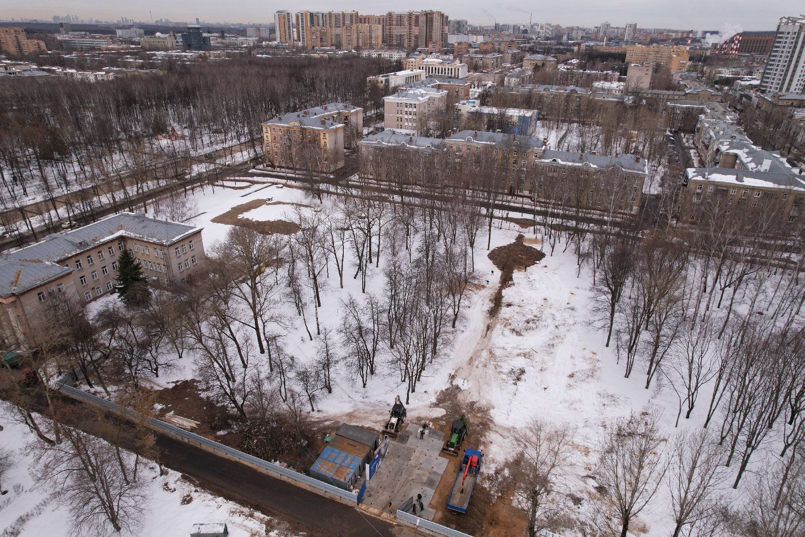 видео с коптера, больница, королёв,