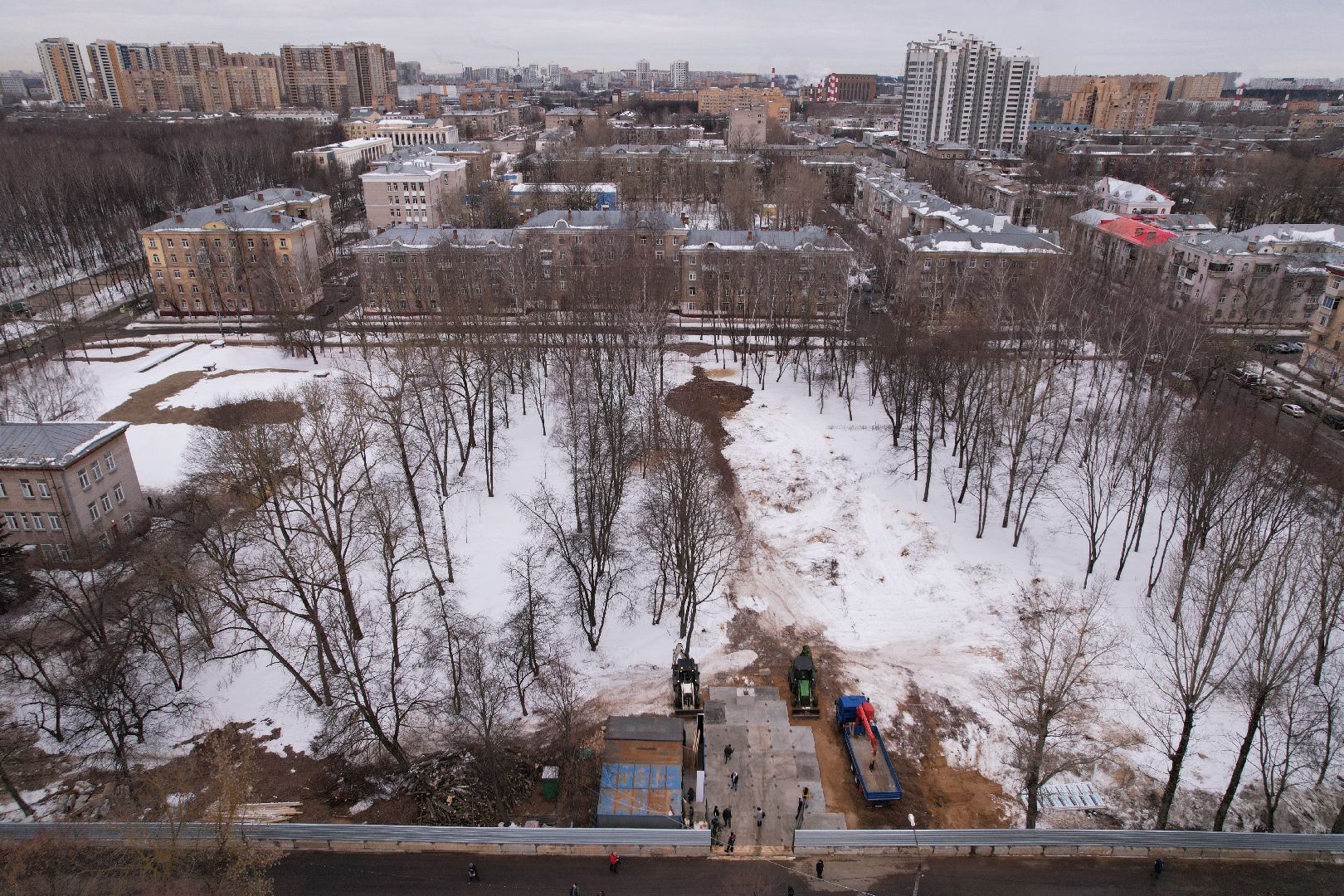 видео с коптера, больница, королёв,