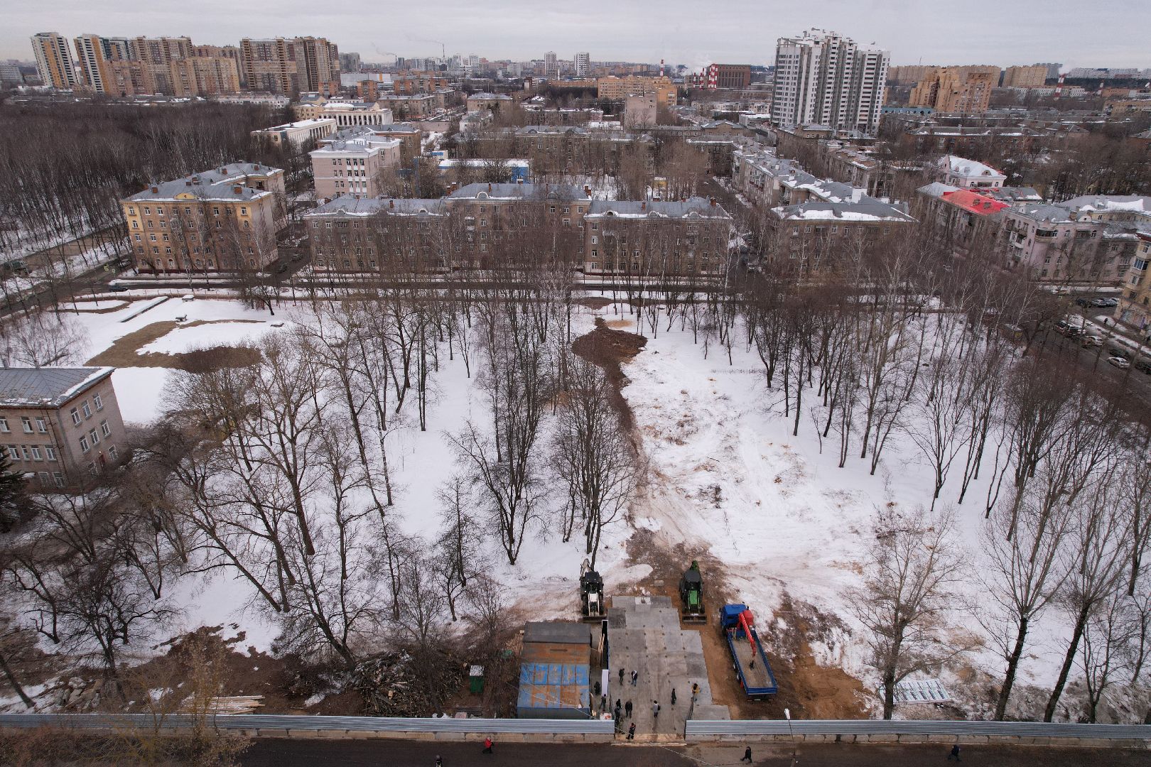 видео с коптера, больница, королёв,