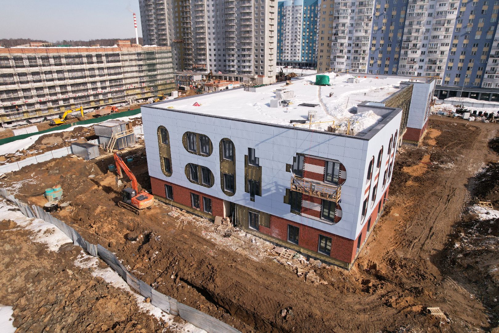 видео с коптера, детский сад, лобня,