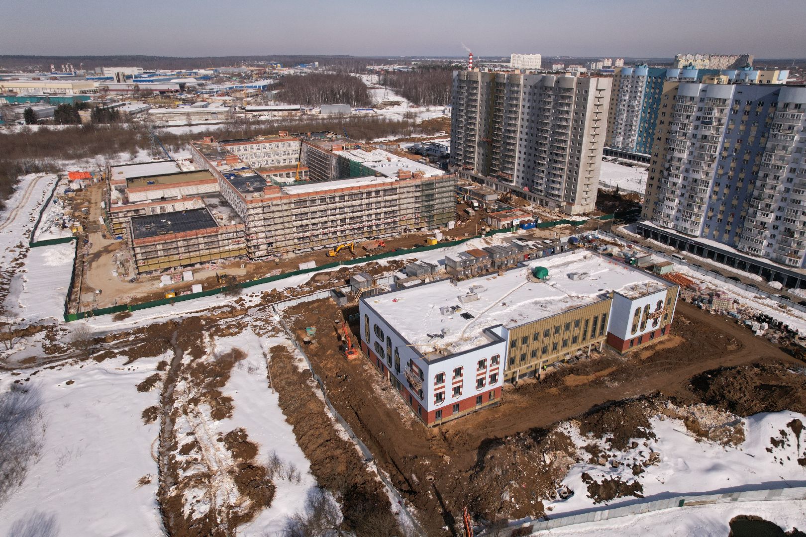 видео с коптера, детский сад, лобня,