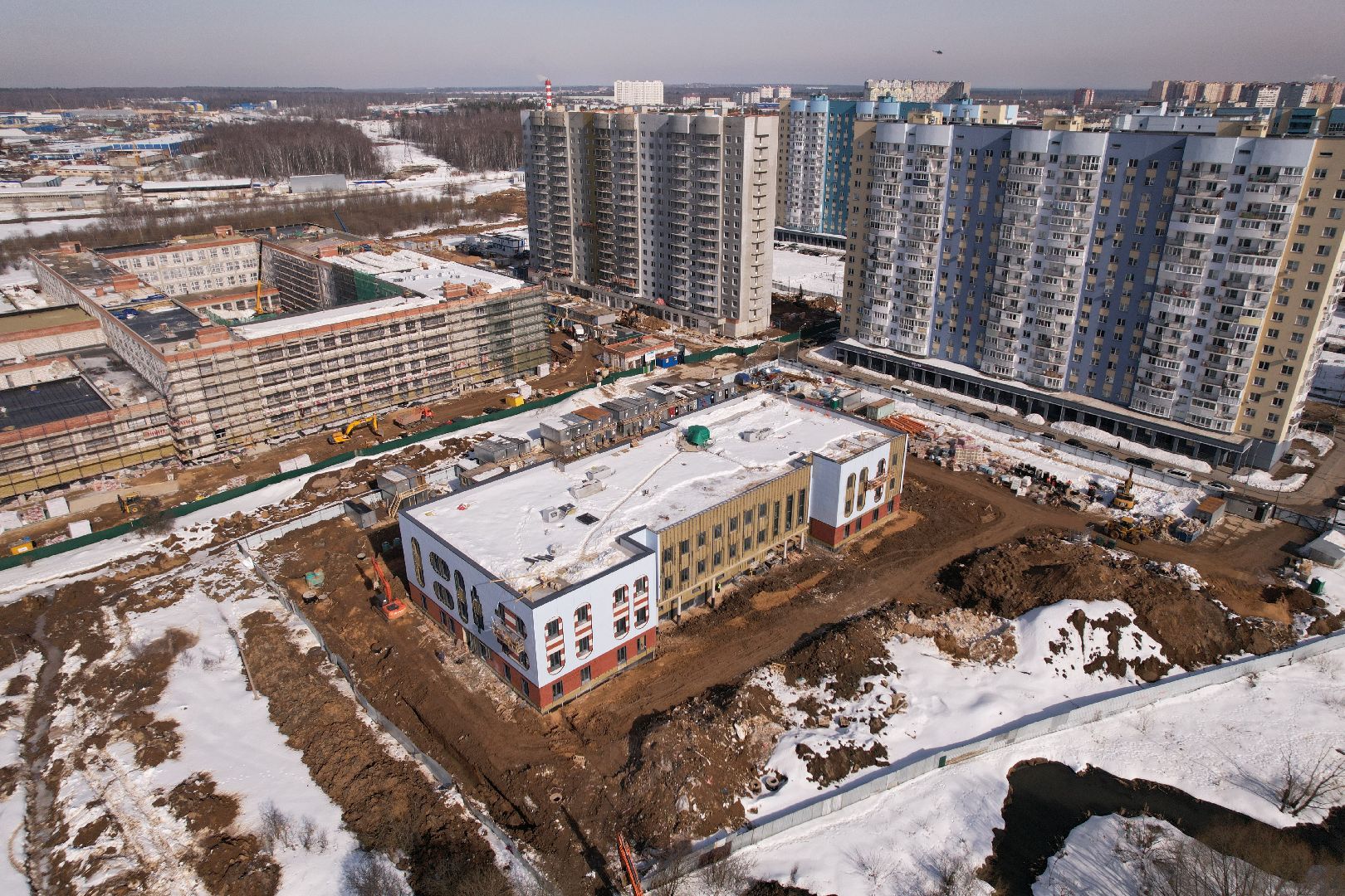 видео с коптера, детский сад, лобня,