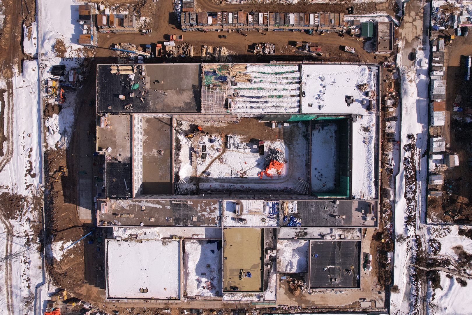 видео с коптера, Лобня, центр образования,