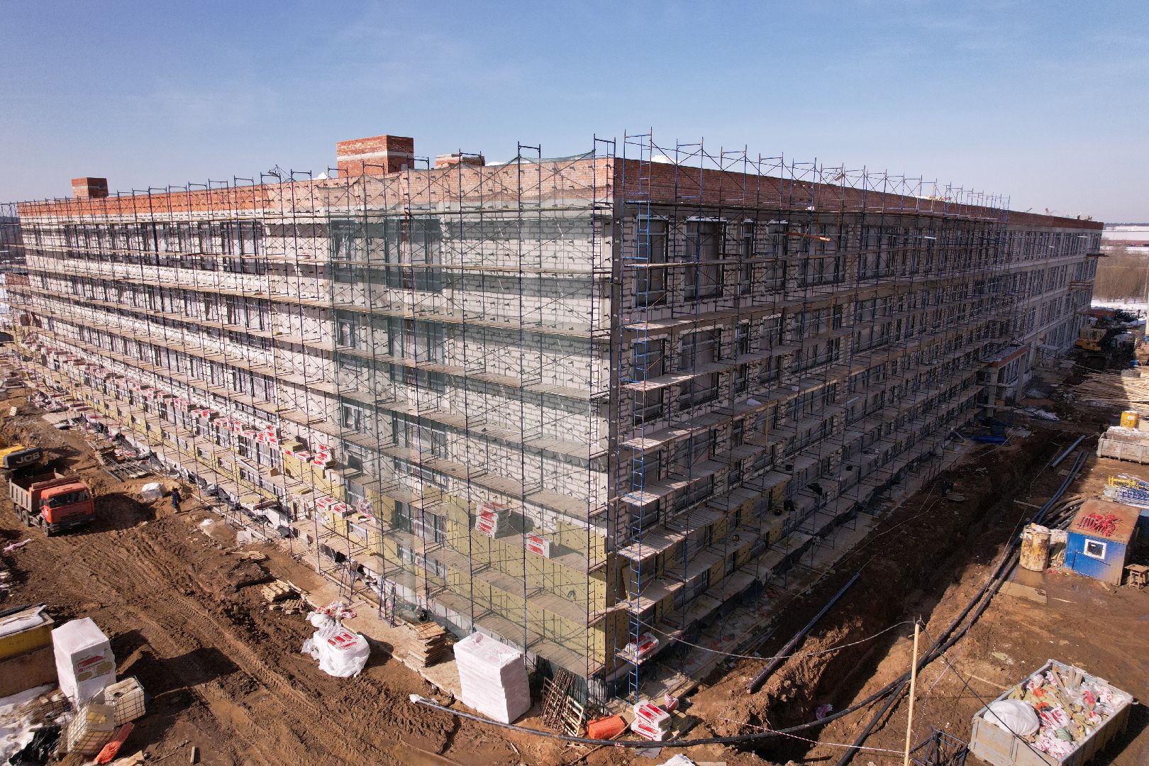 видео с коптера, Лобня, центр образования,