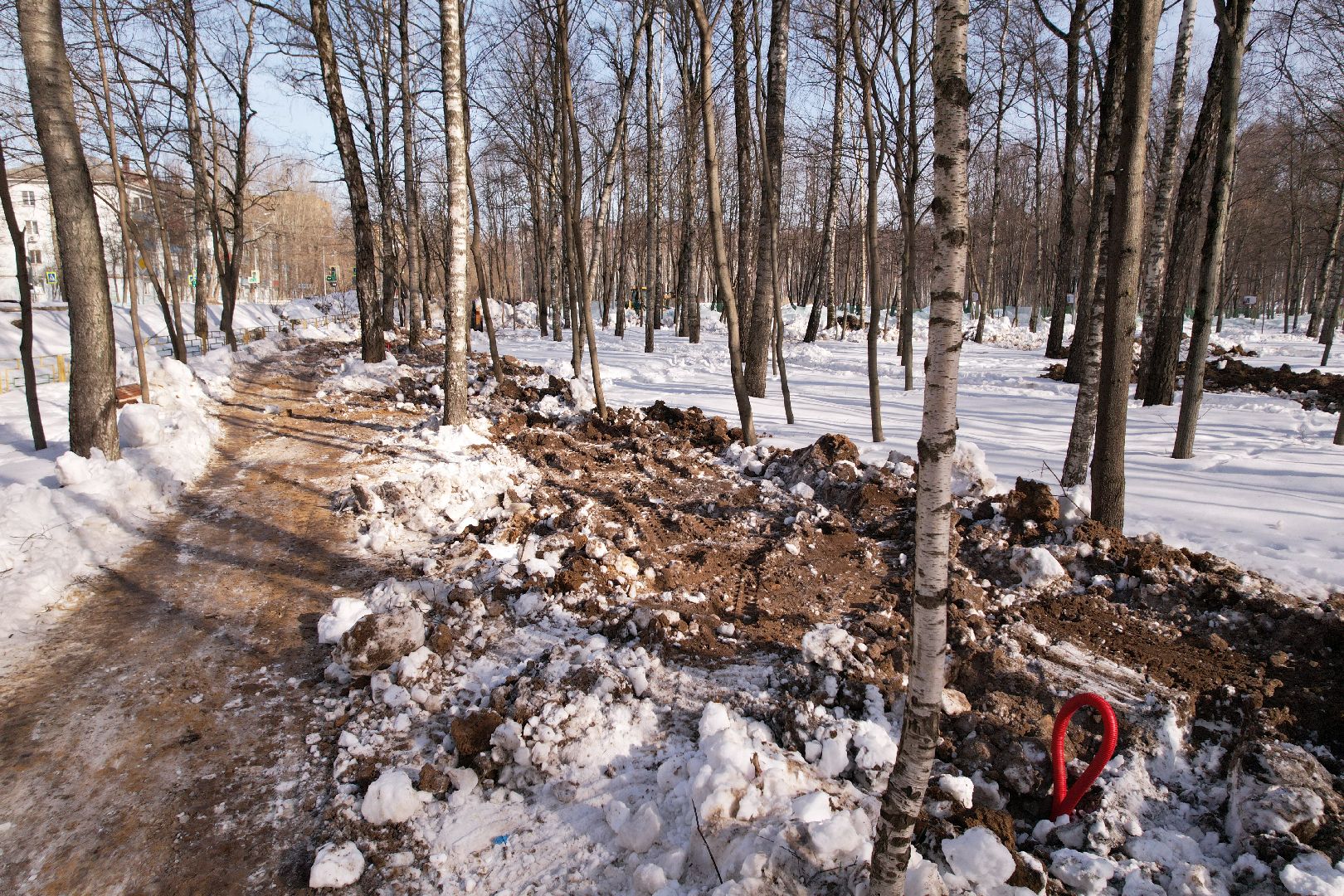 видео с коптера, лобня, парк, благоустройство,
