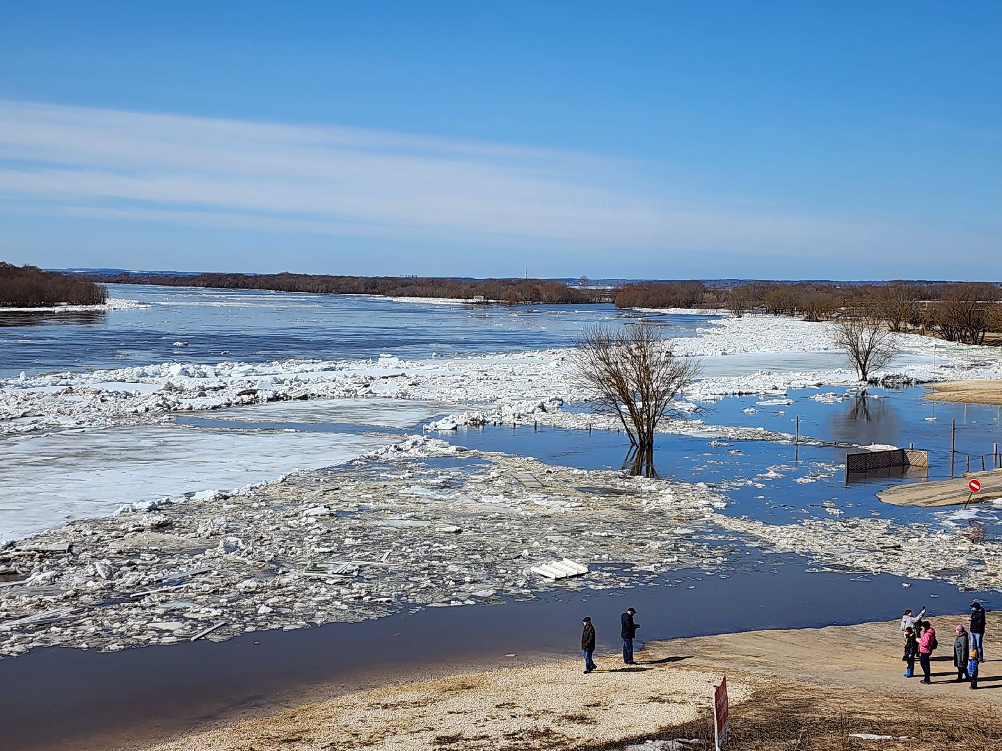 серпухов, подмосковье, паводок, река ока, станция ока, разлив, ледоход,