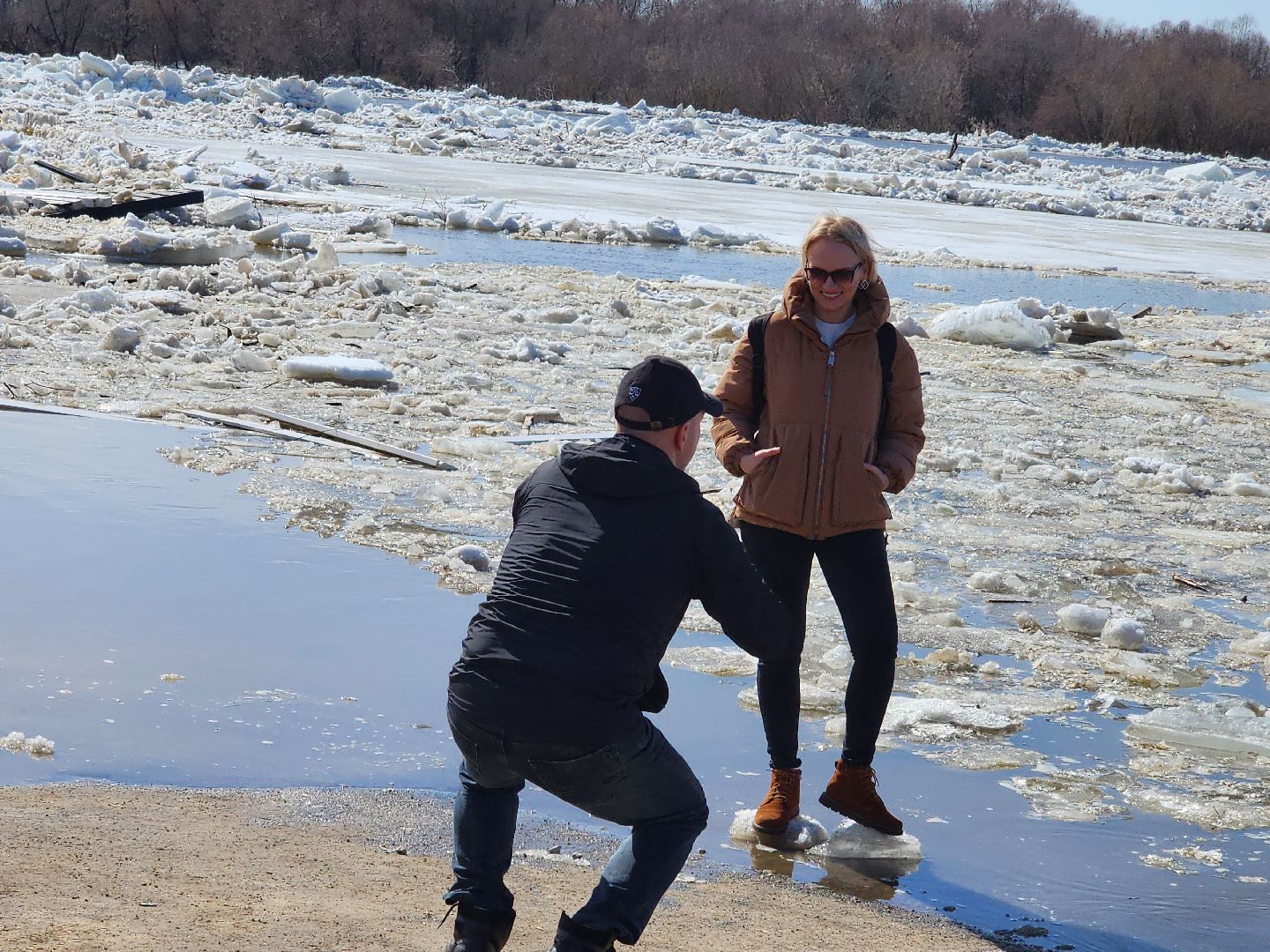 серпухов, подмосковье, паводок, река ока, станция ока, разлив, ледоход,