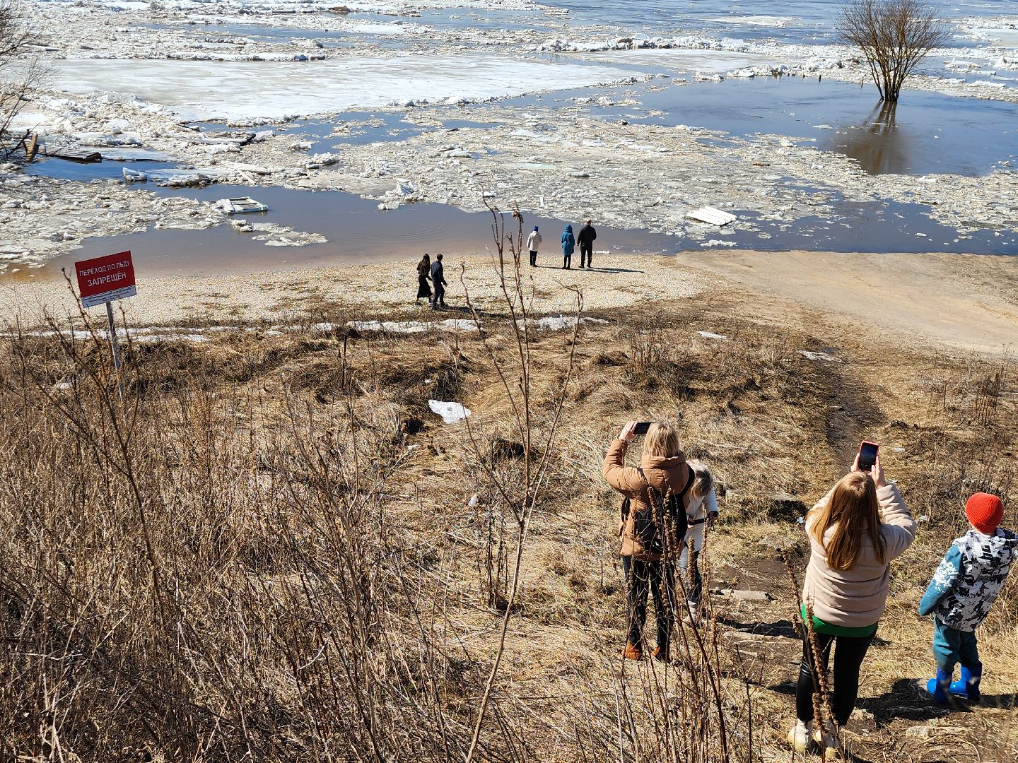 серпухов, подмосковье, паводок, река ока, станция ока, разлив, ледоход,