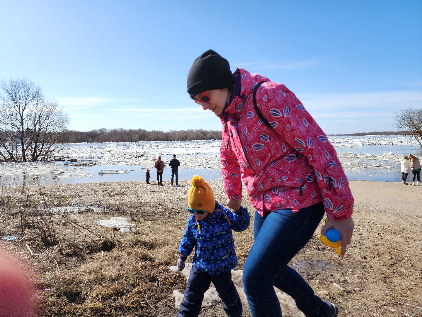 серпухов, подмосковье, паводок, река ока, станция ока, разлив, ледоход,
