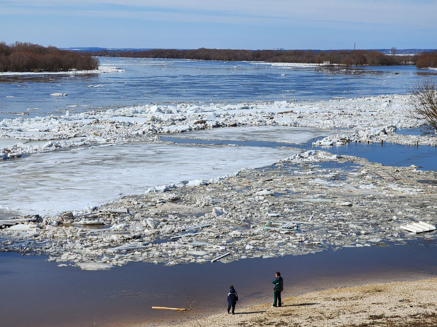 серпухов, подмосковье, паводок, река ока, станция ока, разлив, ледоход,