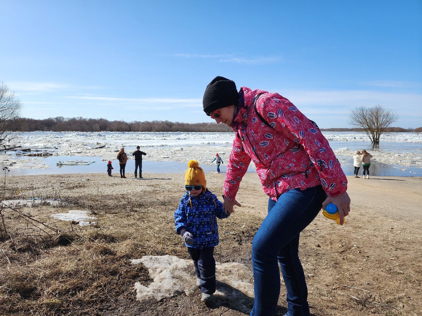 серпухов, подмосковье, паводок, река ока, станция ока, разлив, ледоход,