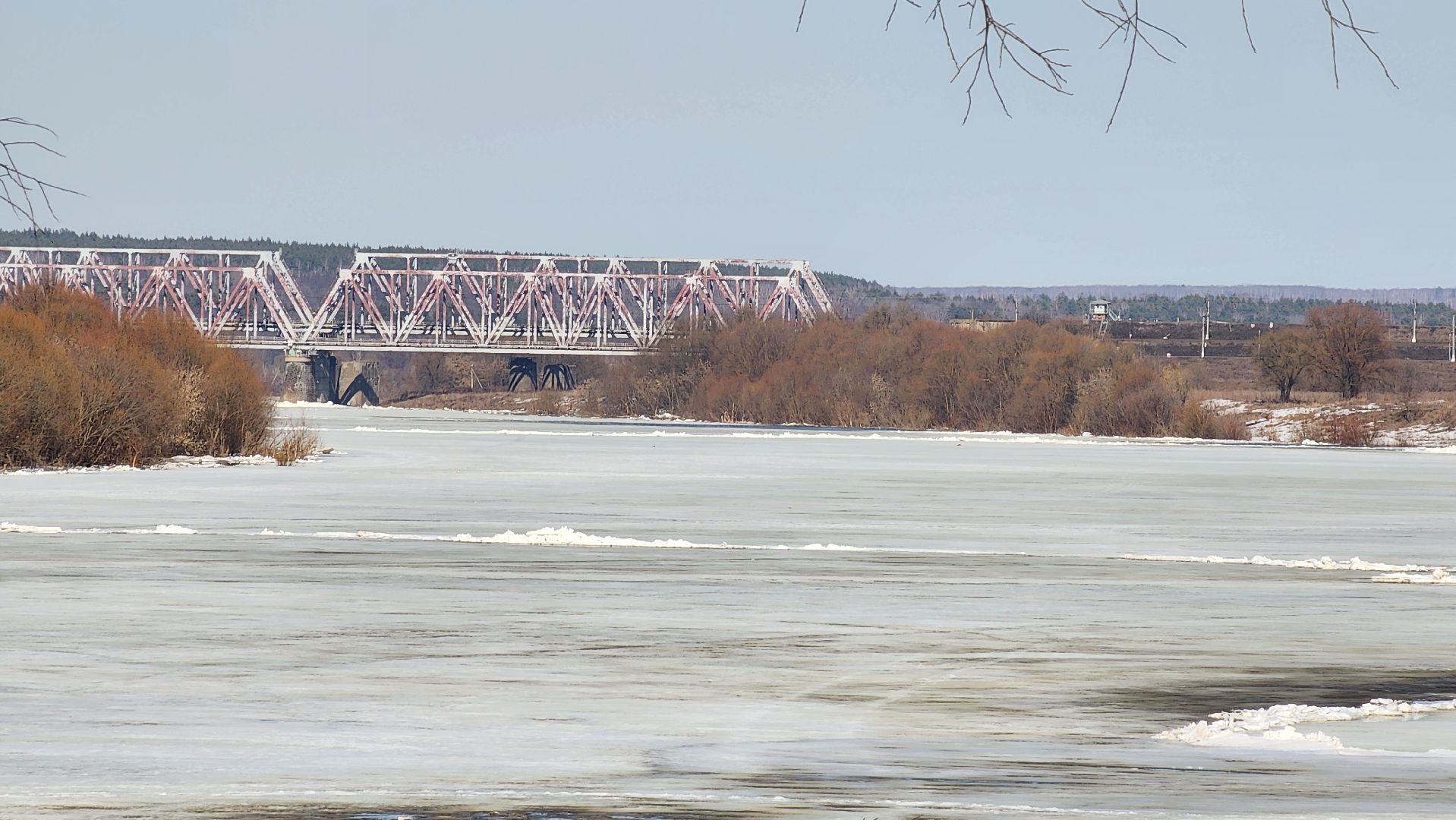 кашира, ока, набережная, ледоход, паводок, начало паводка,