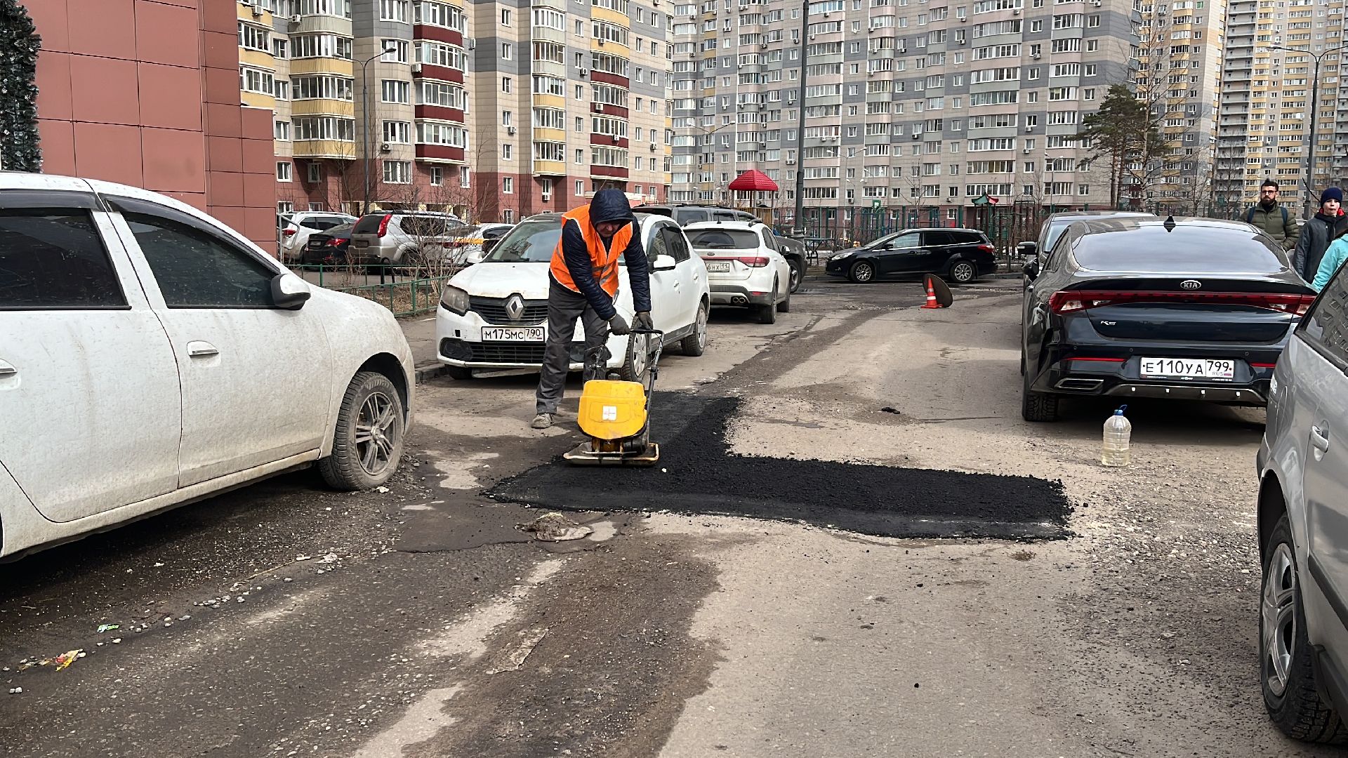 ямочный ремонт, ремонт дорог, дороги балашихи,