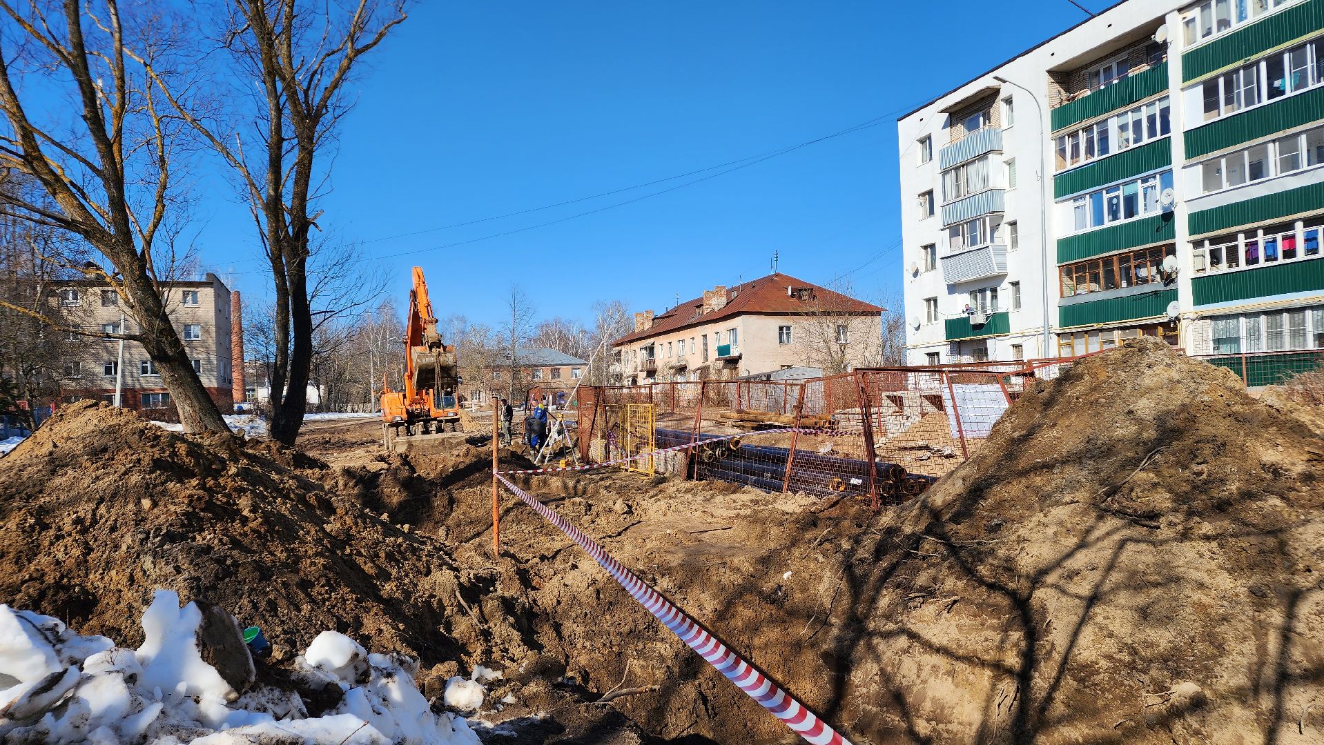 строительство, теплотрасса, поликлиника, жкх, медицина, Лосино-Петровский,