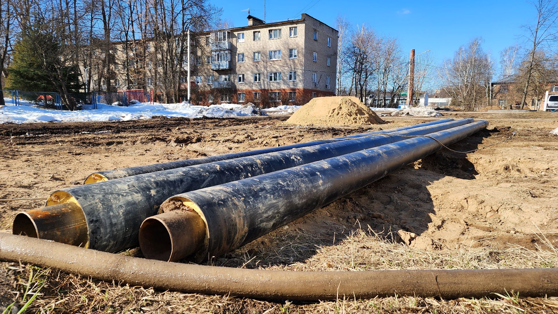 строительство, теплотрасса, поликлиника, жкх, медицина, Лосино-Петровский,