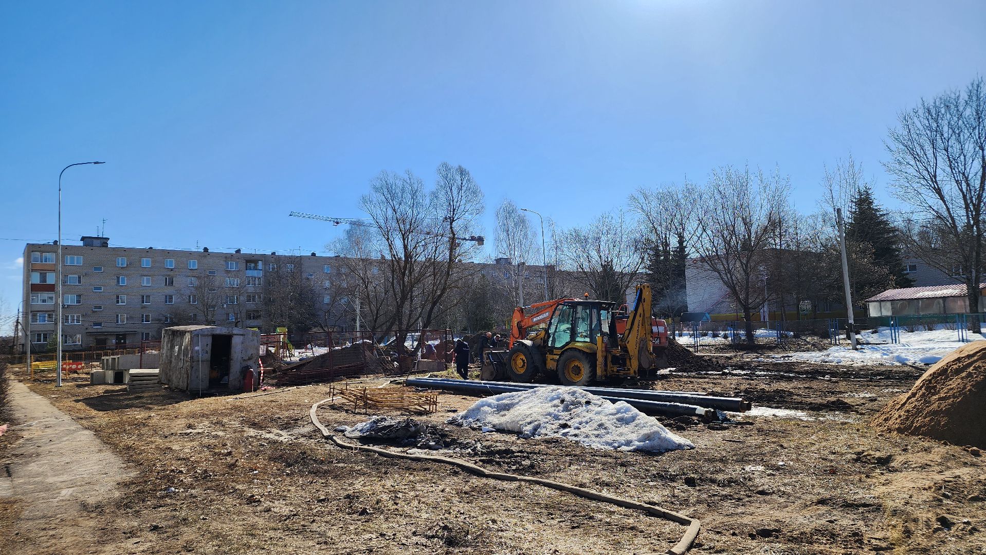 строительство, теплотрасса, поликлиника, жкх, медицина, Лосино-Петровский,